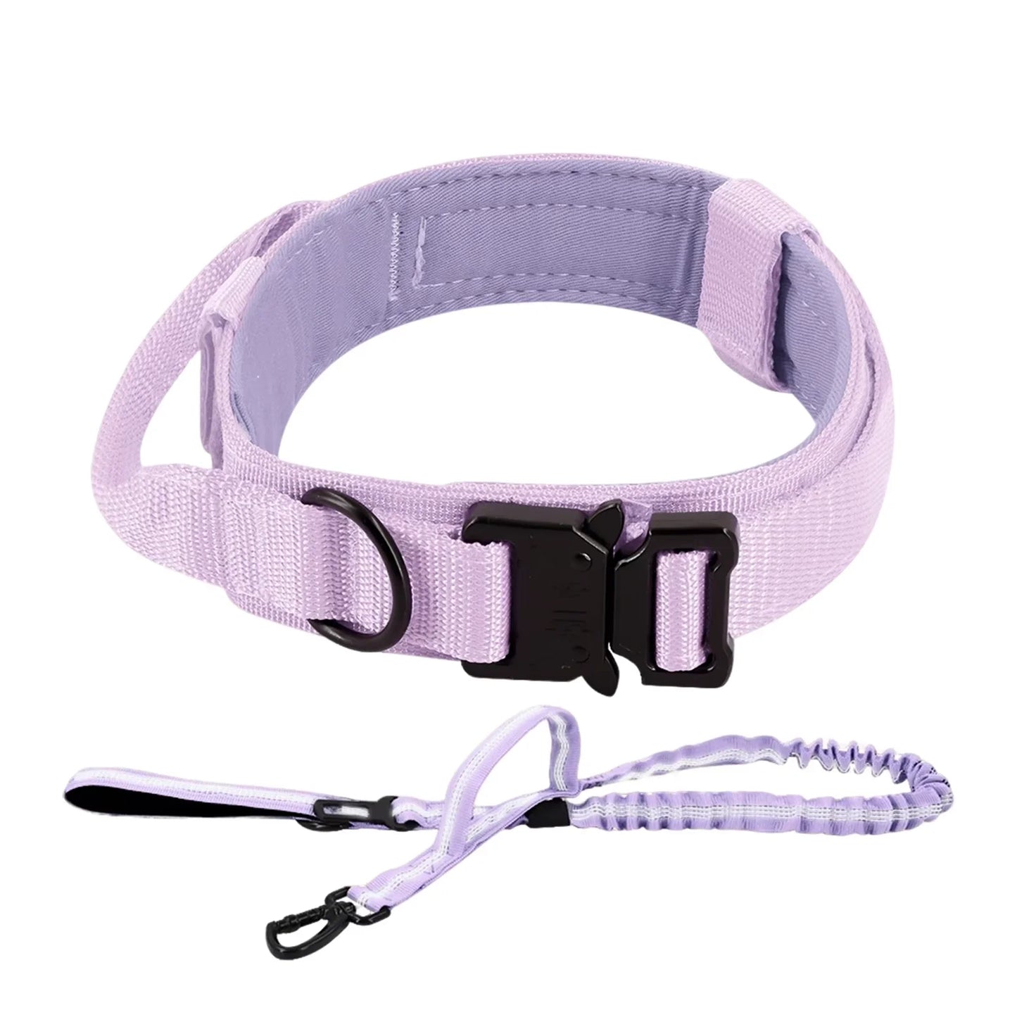 Adjustable Nylon Tactical Dog Collar And Leash With Quick Release