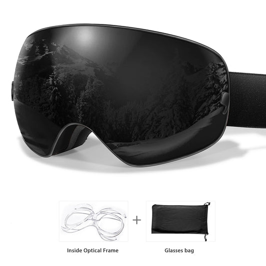 UV400 Antifog Ski Goggles Polycarbonate Lens For Outdoor Sports