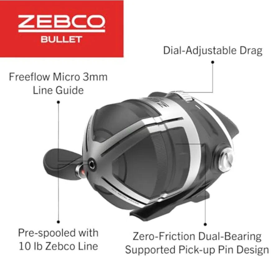 Bullet Spincast Fishing Reel With All Metal Brass Pinion