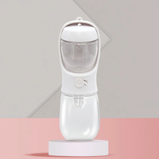 Portable Pet Water Bottle With Food Storage For Outdoor Travel