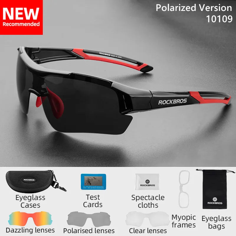 Rockbros Polarized Cycling Glasses For Road And Mountain Biking