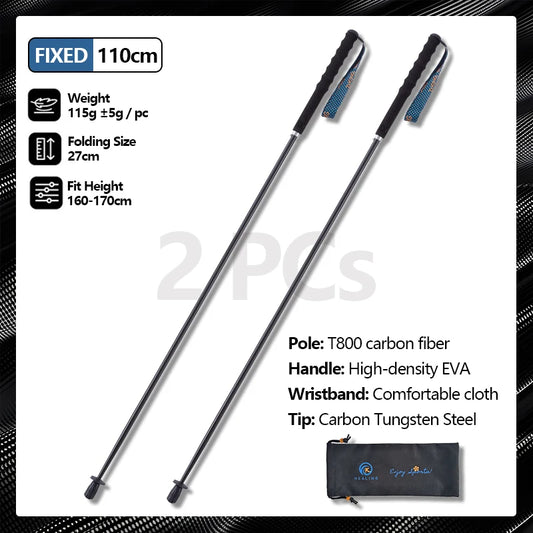 OKHEALING T800 Carbon Fiber Telescopic Hiking Trekking Pole