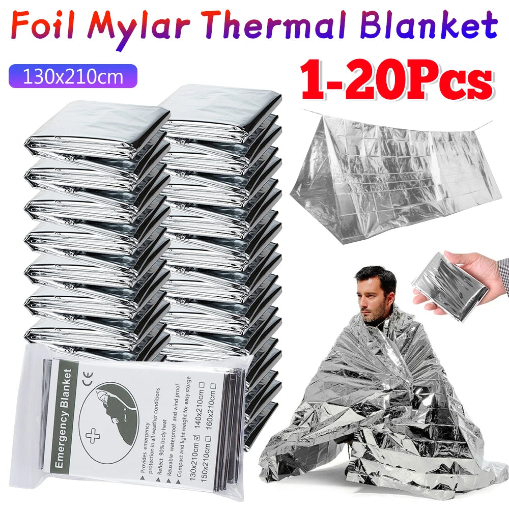 Emergency Mylar Thermal Blanket For Camping And Hiking Survival