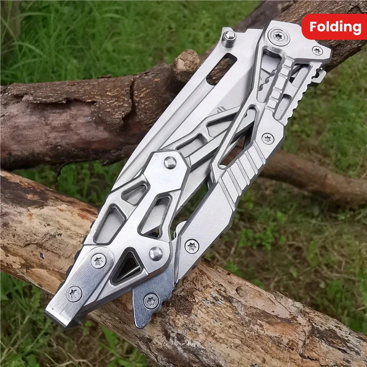 Doom Stainless Steel Folding Pocket Knife For Outdoor Survival Hunting