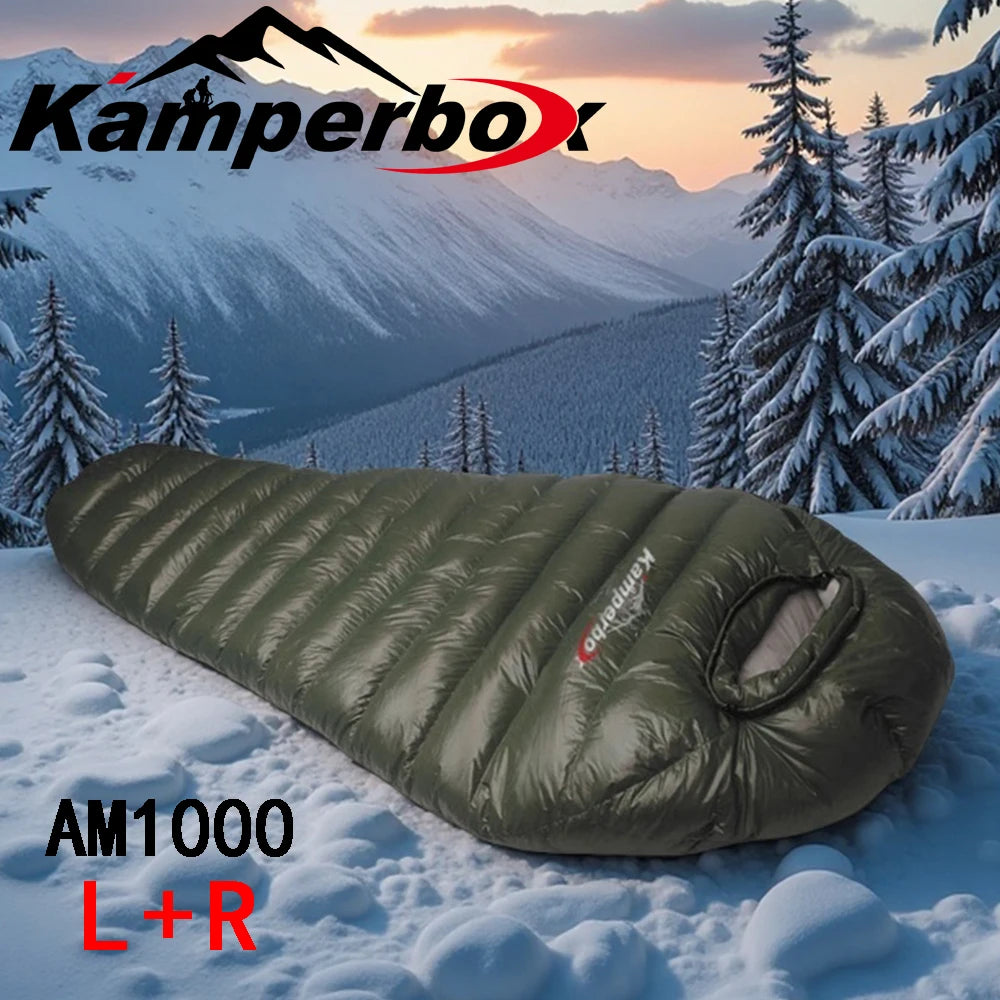 Kamperbox Warm Down Sleeping Bag For Winter Camping Adventures
