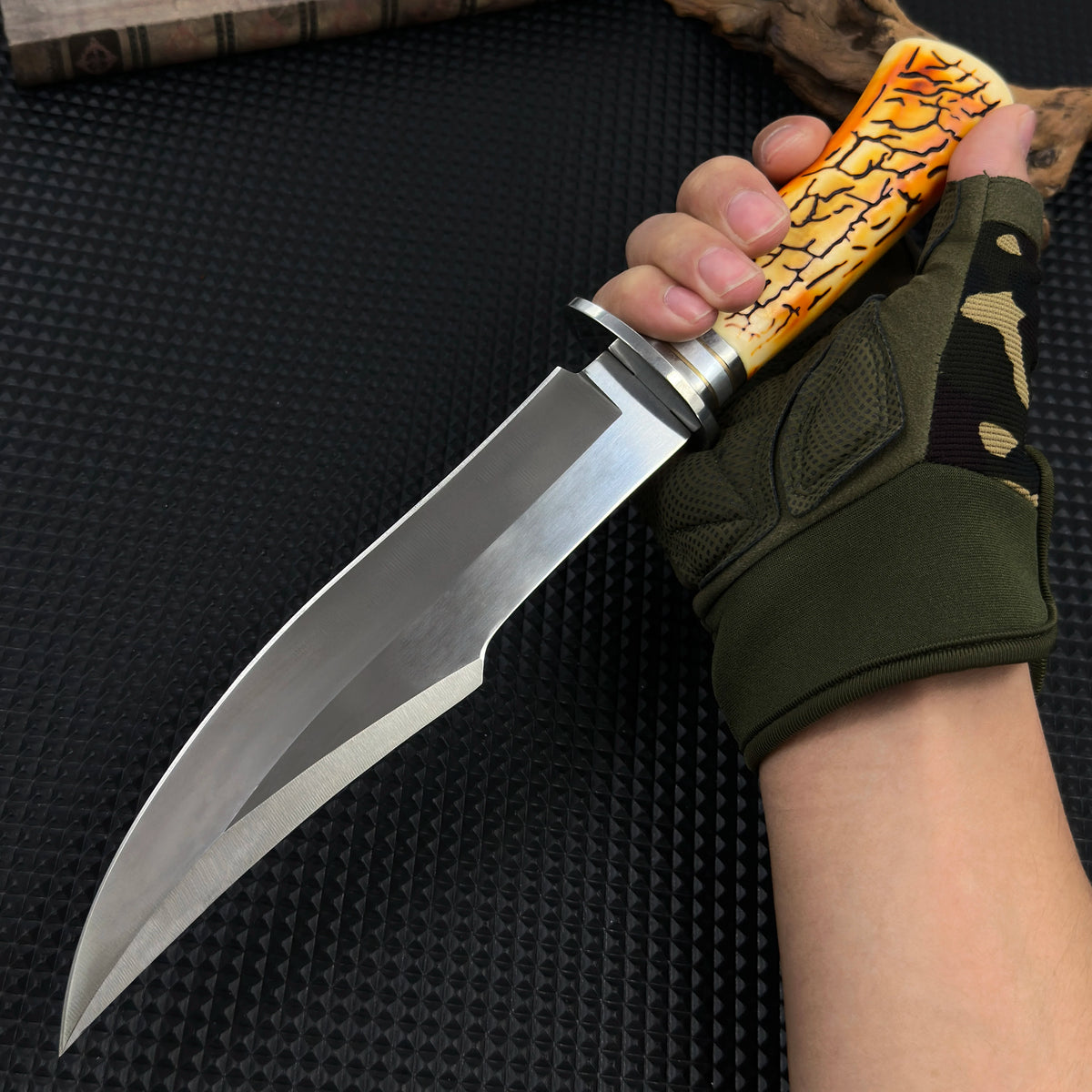 Gdekls Stainless Steel Survival Knife With Durable Sheath For Camping