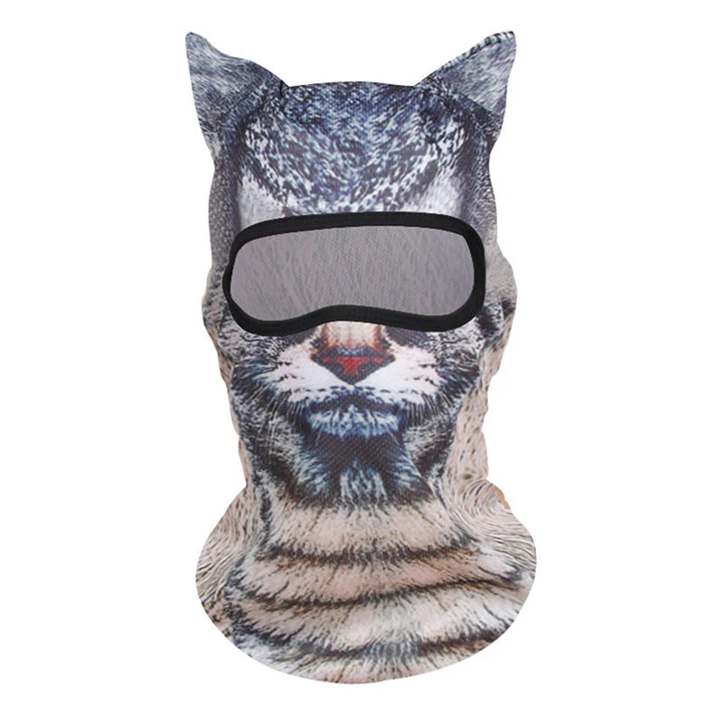 3D Cat Face Balaclava Full Coverage Motorcycling Ski Mask