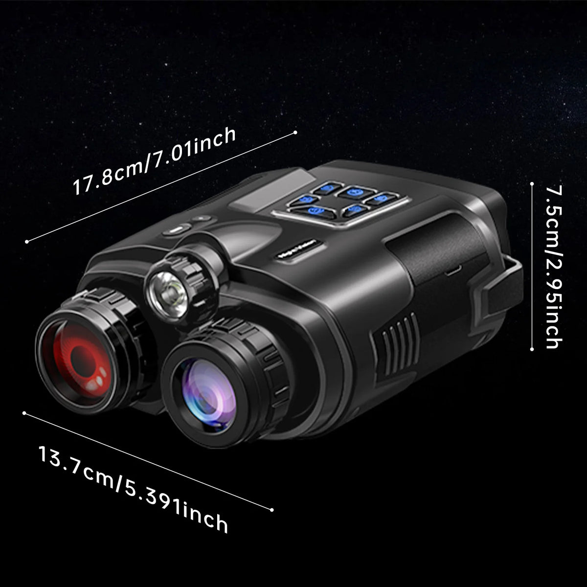 DIYIMIN 8X Night Vision Binoculars Infrared Rechargeable 600M