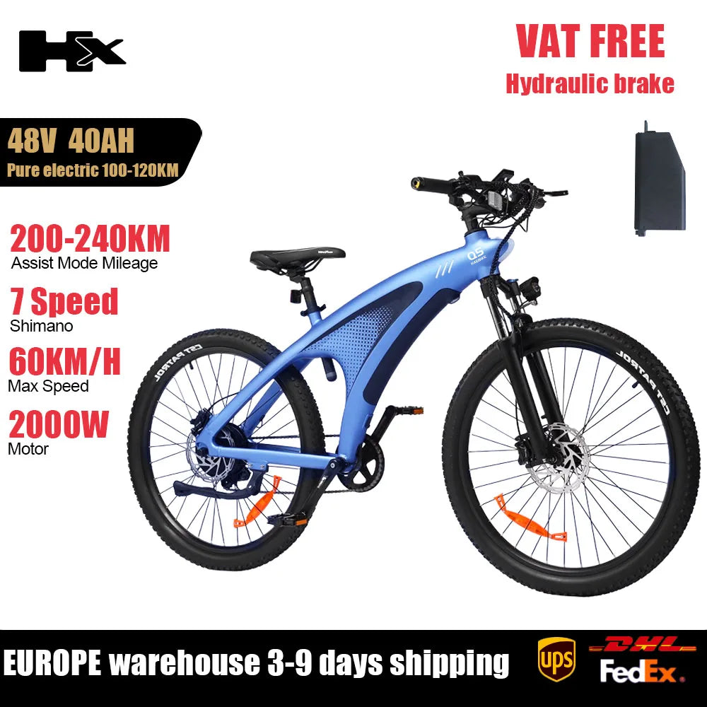 Huanci Electric Mountain Bike With Torque Sensor And Removable Battery