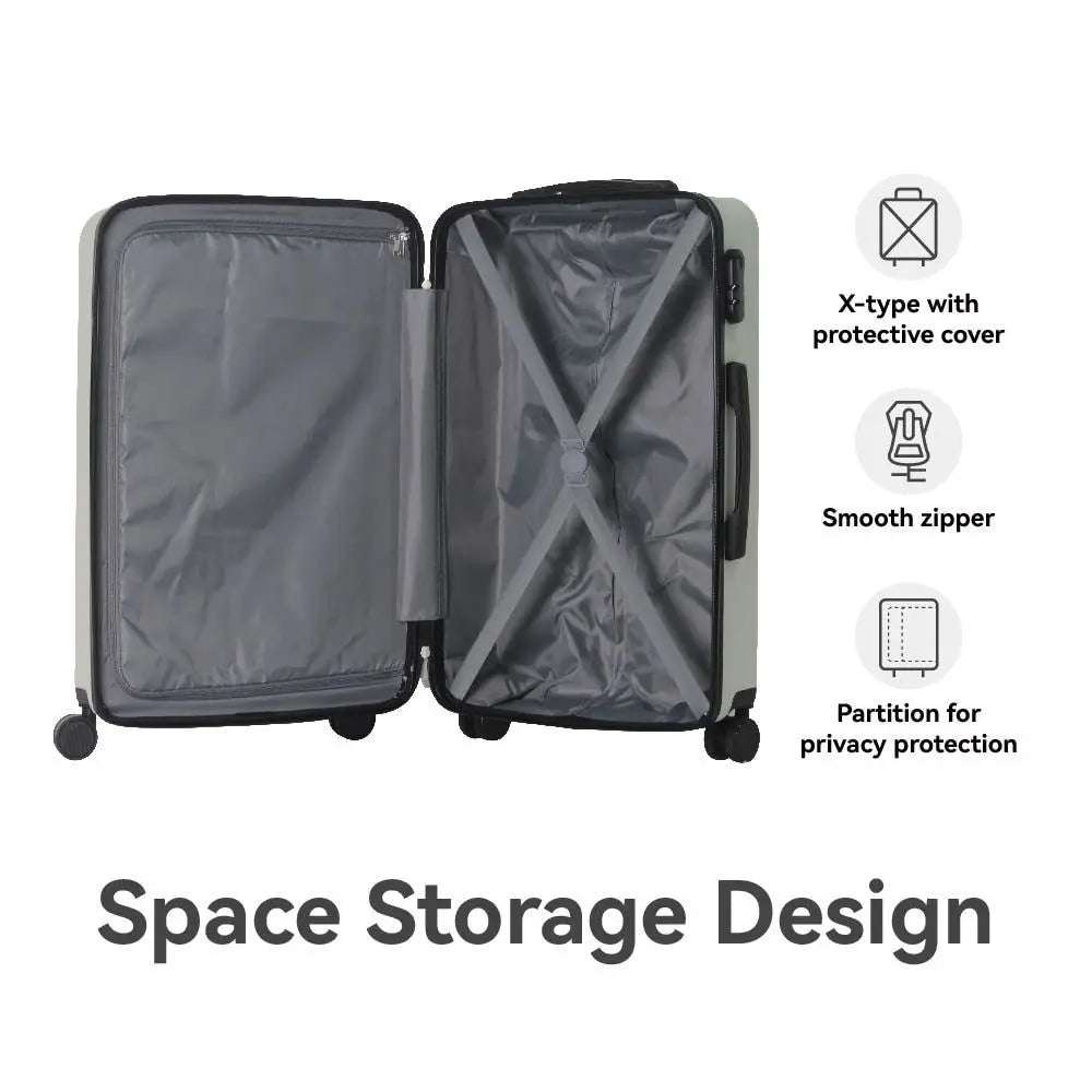 Lightweight Durable ABS Hardshell Luggage Set With Smooth Spinner Wheels