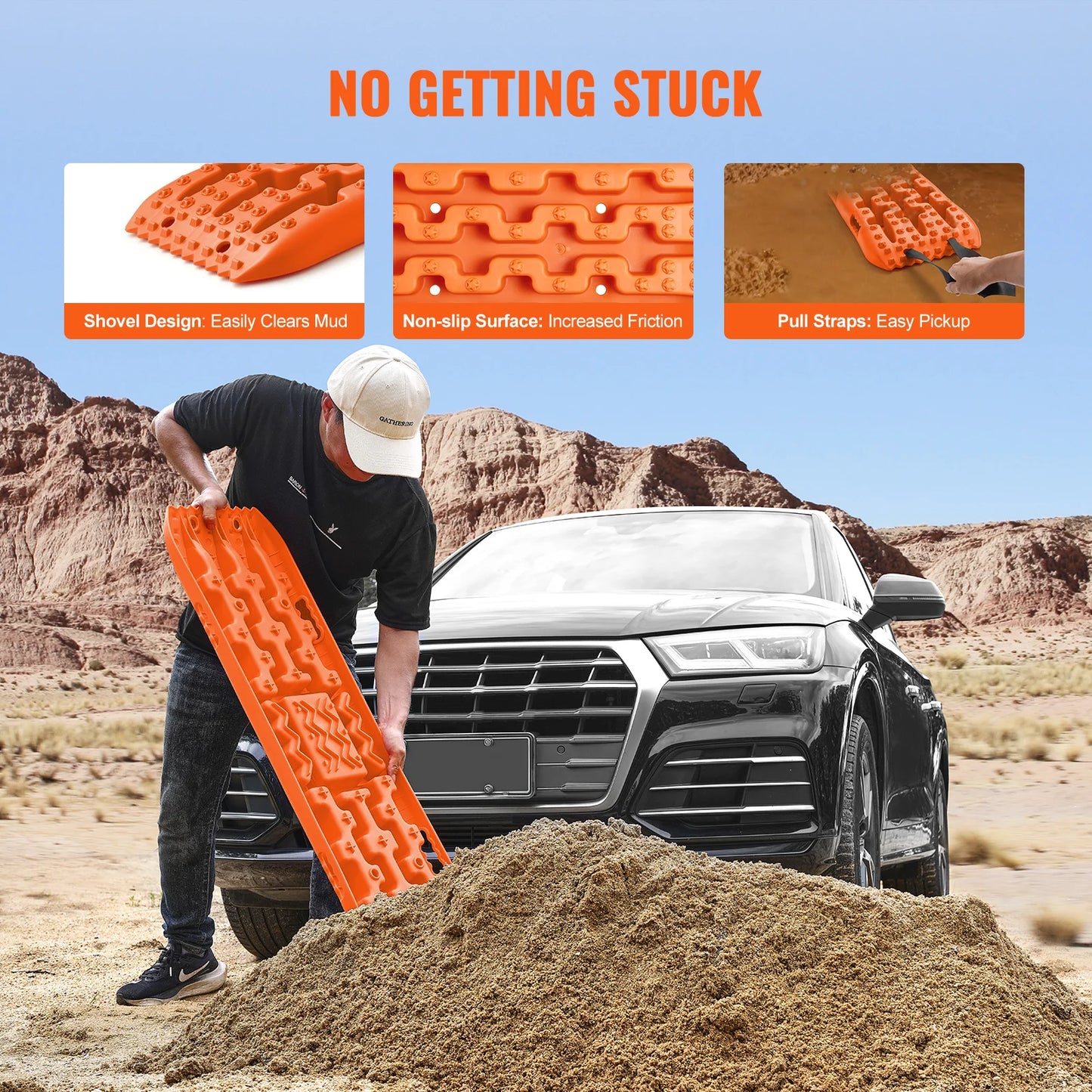 SucceBuy 10 Ton Traction Boards for Off Road Vehicle Recovery