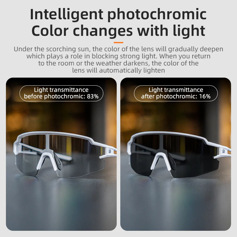 Rockbros Photochromic Polarized Cycling Sunglasses With UV400 Protection