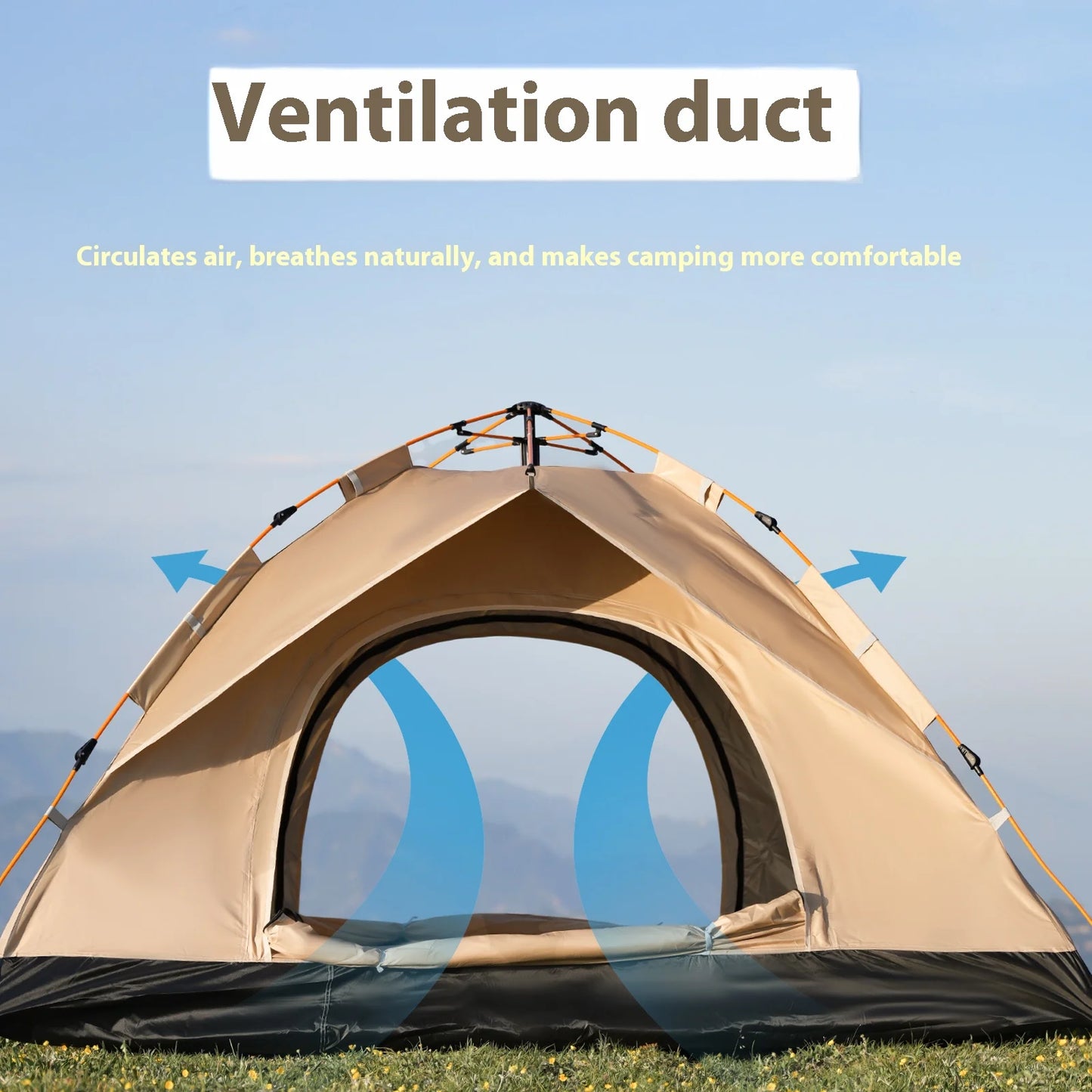 Pakicetus Instant Golden Tent Portable Sun Rain Shelter Beach Camping