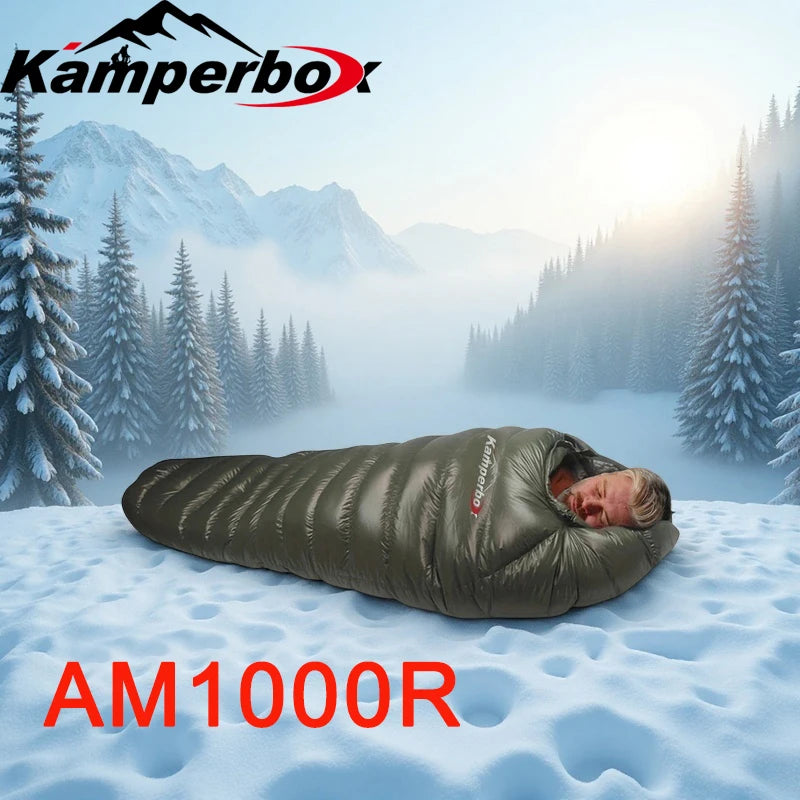 Kamperbox Warm Down Sleeping Bag For Winter Camping Adventures