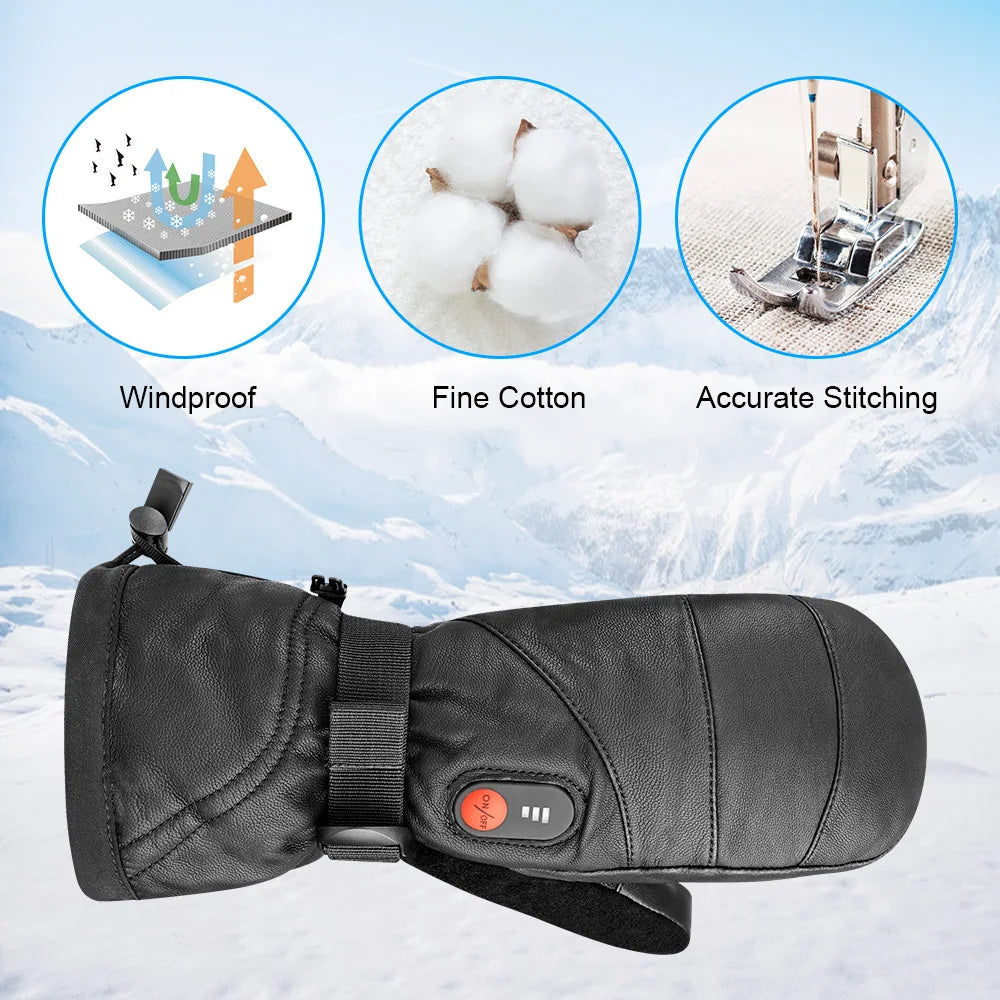 Savior Heat Rechargeable Heated Gloves Touch Screen Waterproof Winter Warmth