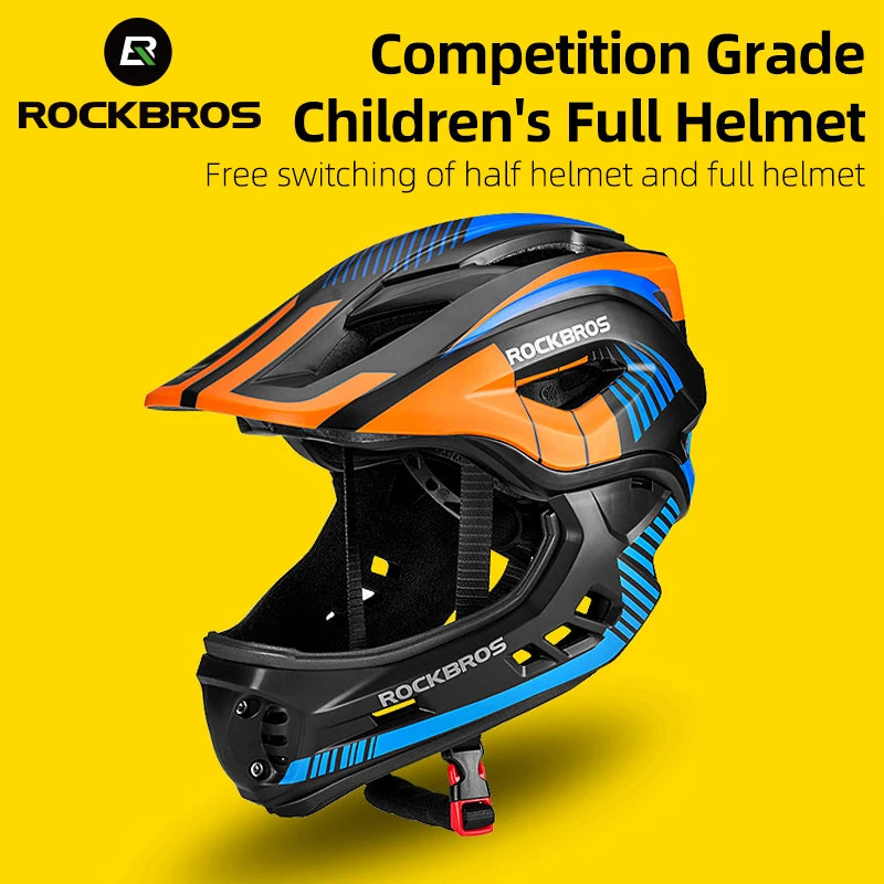 ROCKBROS Kids Full Face Cycling Helmet Safety Protection