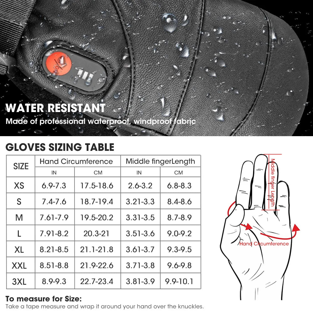 Savior Heat Rechargeable Heated Gloves Touch Screen Waterproof Winter Warmth