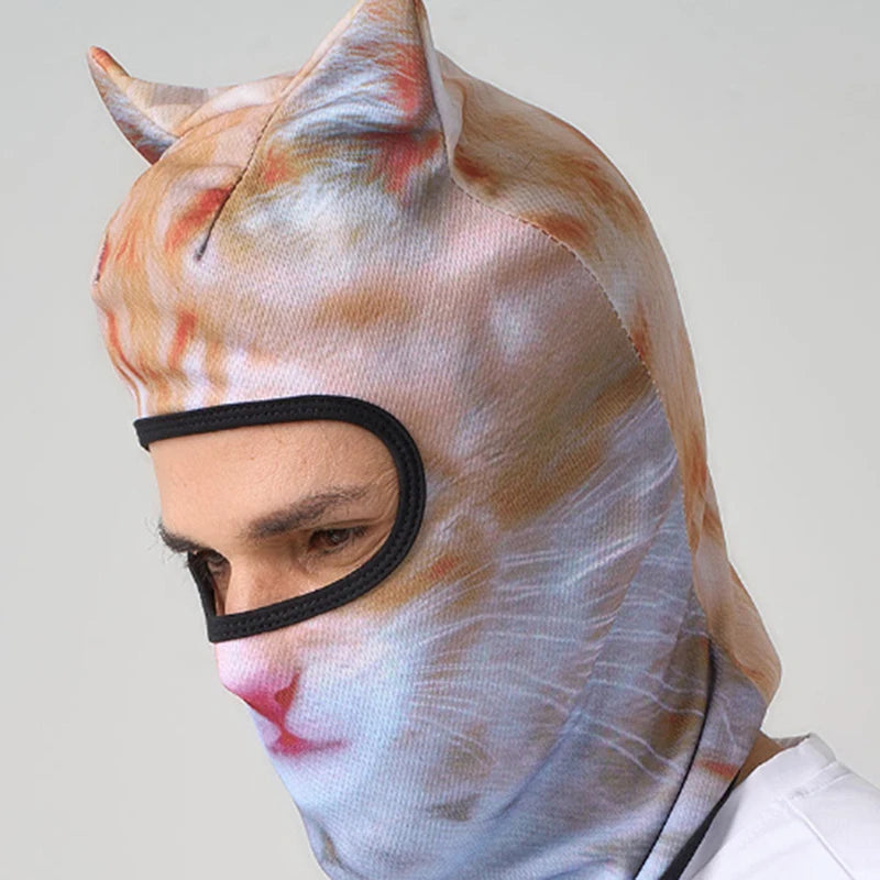 3D Cat Face Balaclava Full Coverage Motorcycling Ski Mask