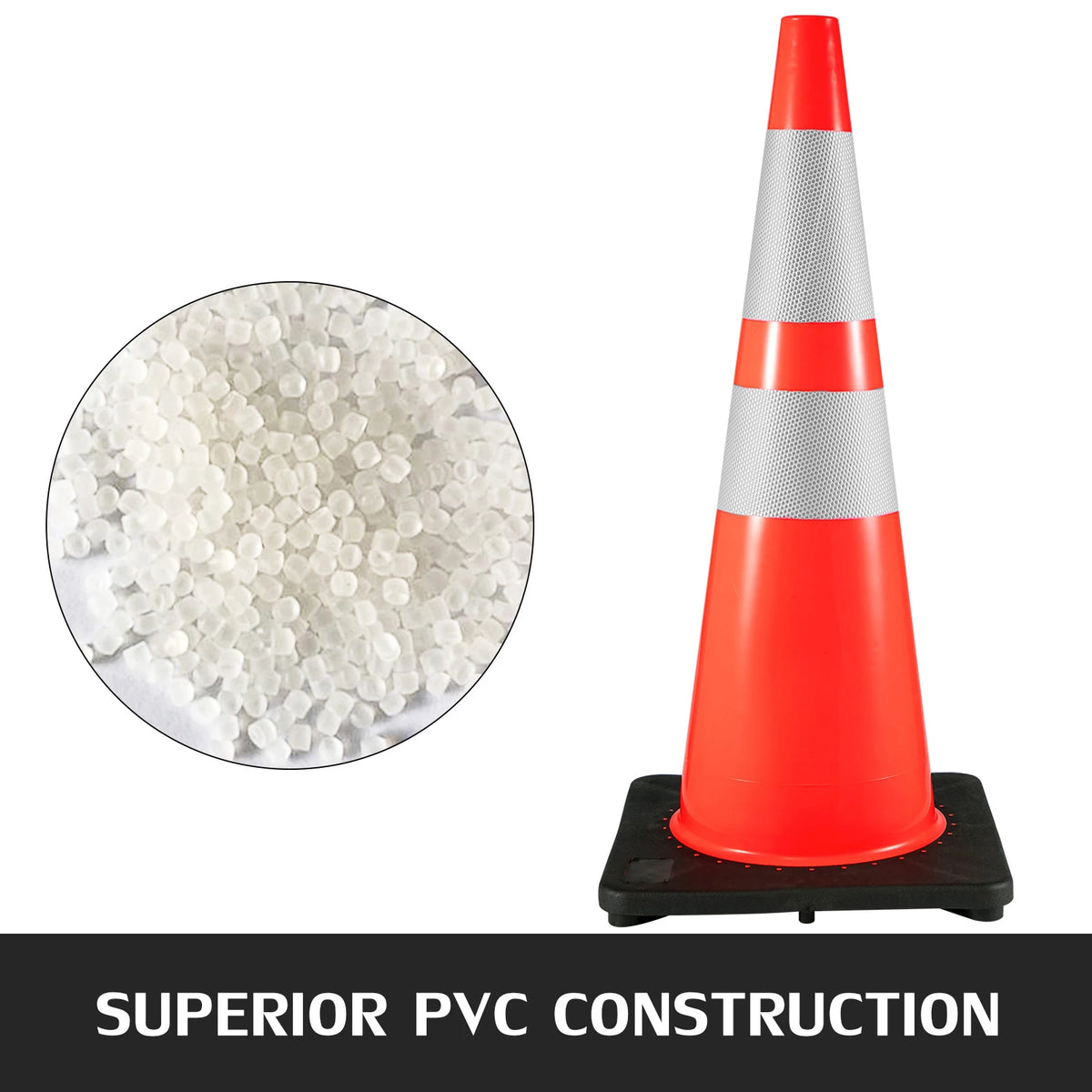 SucceBuy Reflective Traffic Safety Cones For Road Construction Work
