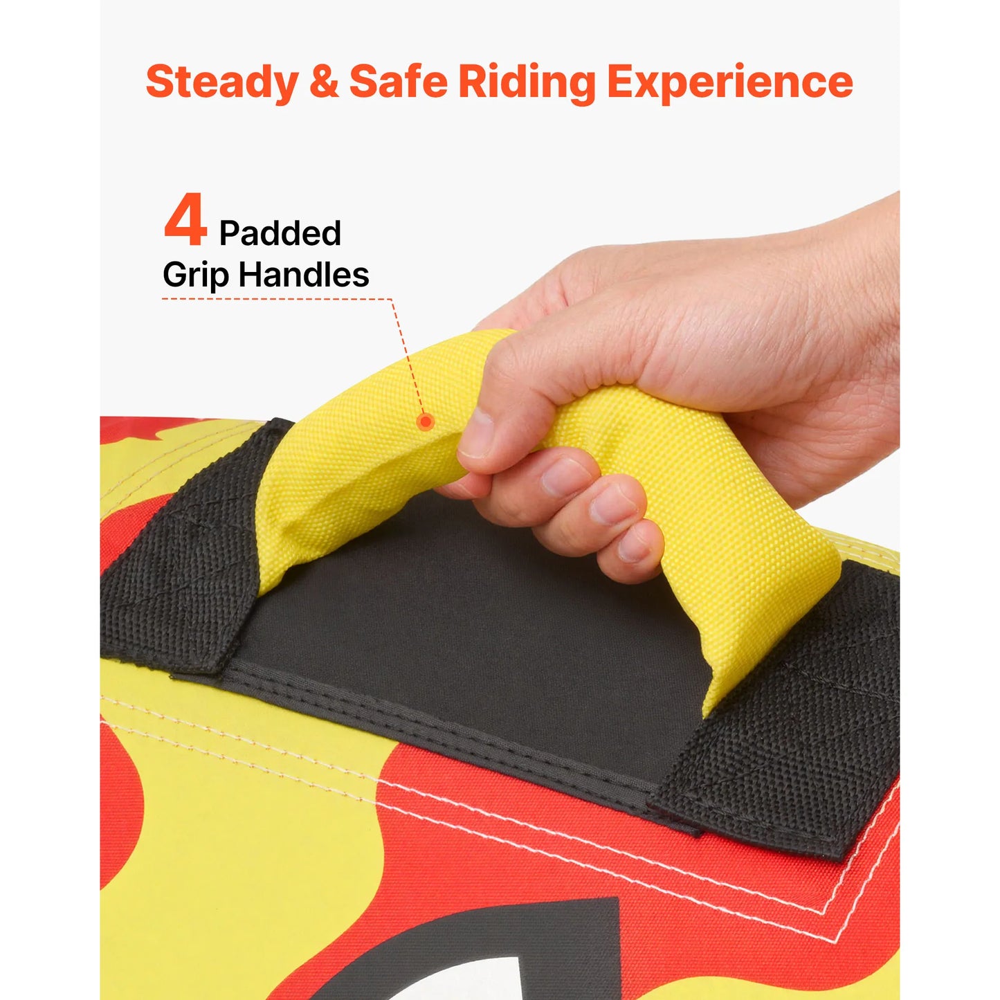 Succebuy Inflatable Towable Tube With Nylon Cover And Handles