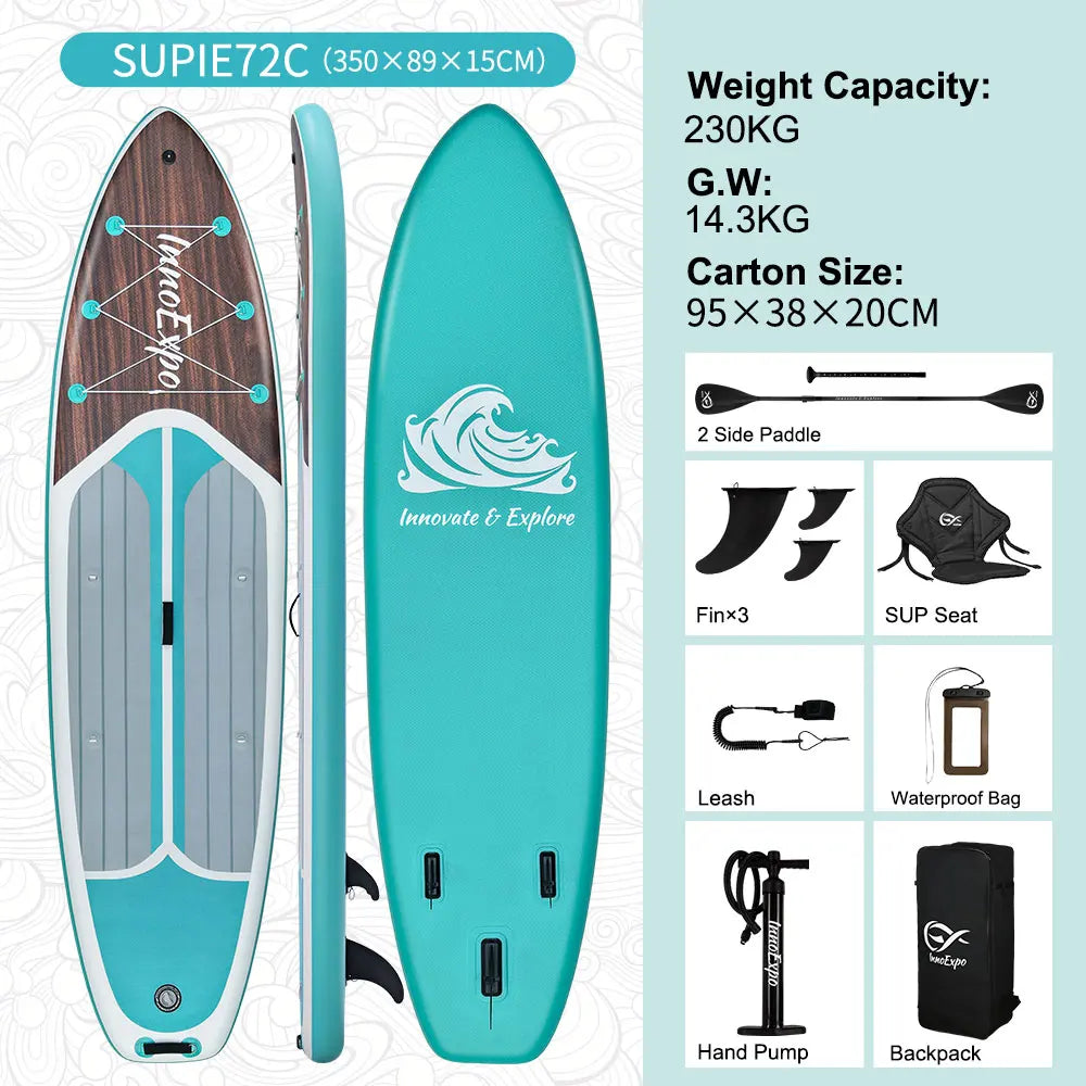 InnoExpo Premium Inflatable Stand Up Paddle Board Non Slip Deck