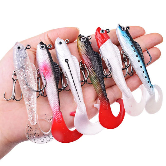 Soft Silicone Artificial Wobbler Fishing Lures For Bass and Pike