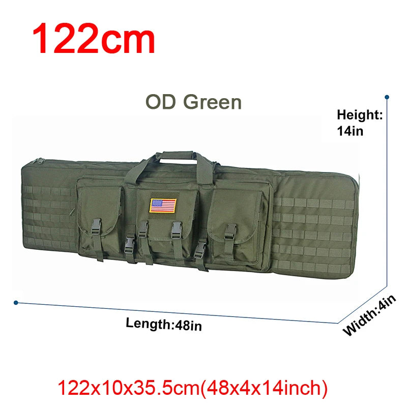 LQARMY Tactical Double Rifle Case Molle Hunting Airsoft Backpack