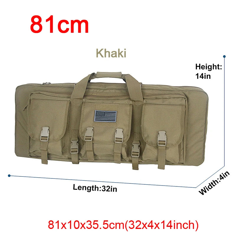 LQARMY Tactical Double Rifle Case Molle Hunting Airsoft Backpack