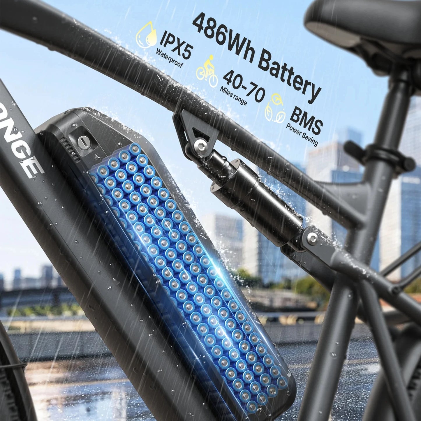 QRONGE Zephyr Full Suspension Electric Bike 1000W Motor