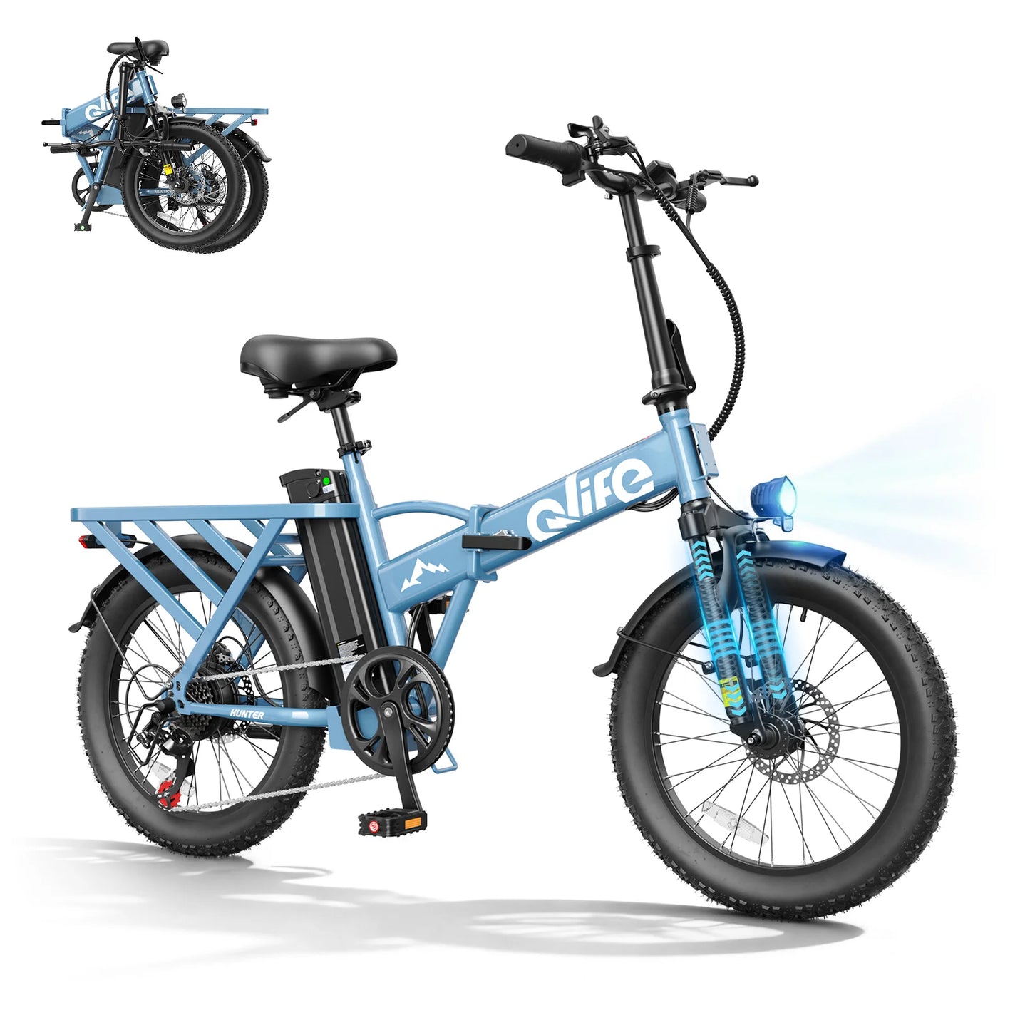 Qlife Hunter Foldable Electric Bike With 48V Battery