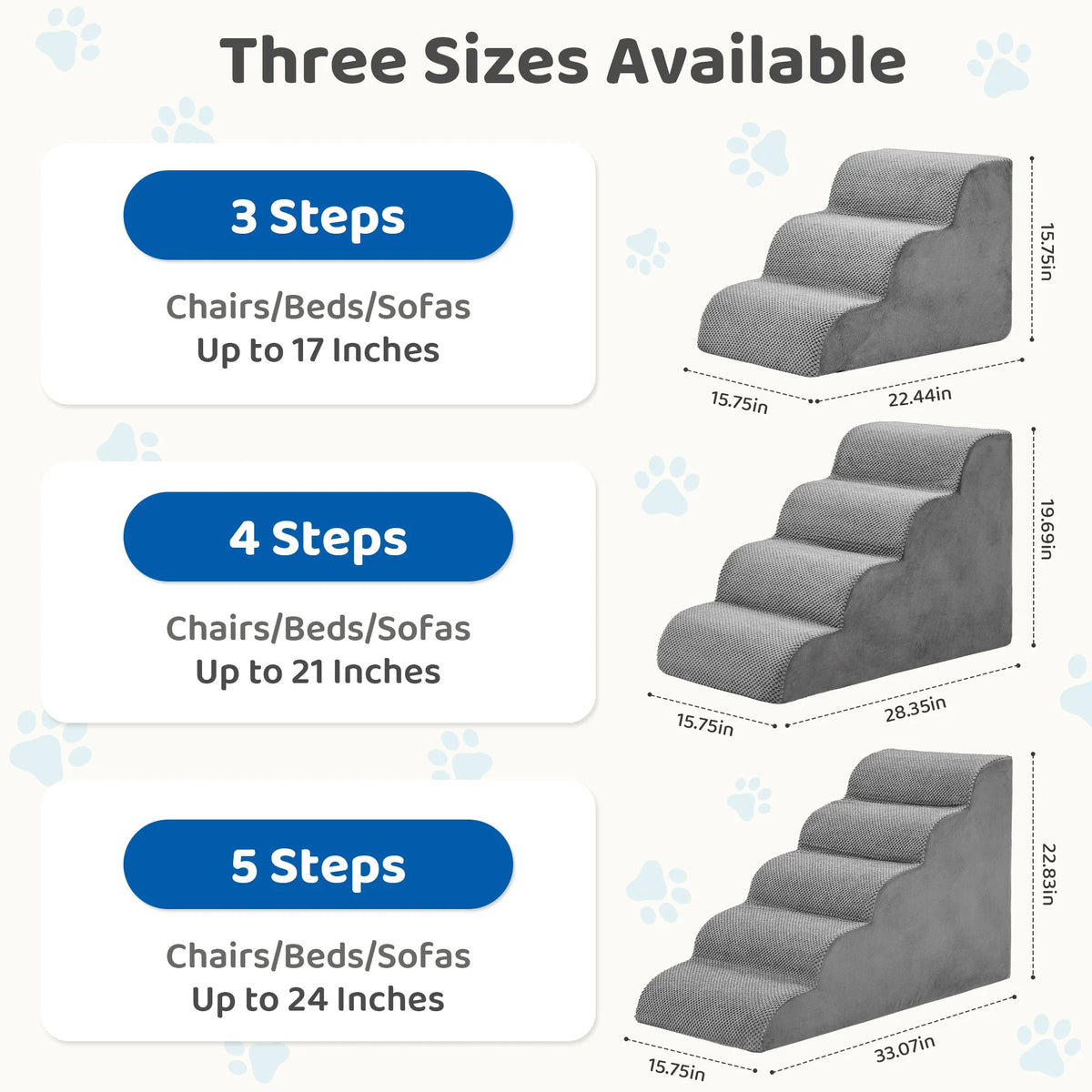Curved Foam Dog Stairs With Non Slip Platform For Pets