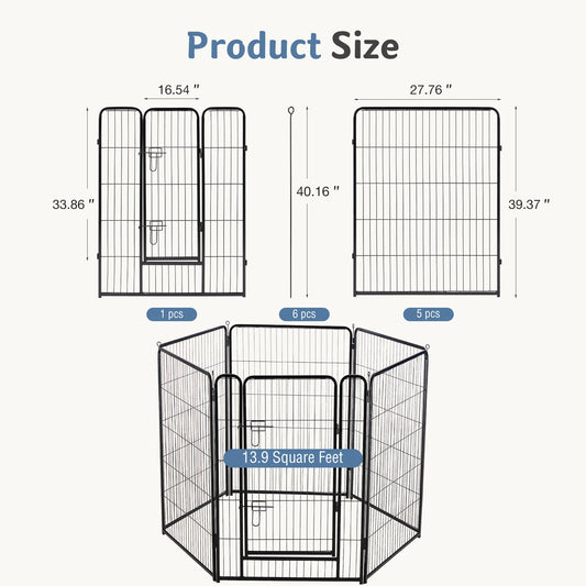 JHK Foldable Metal Dog Playpen for Indoor and Outdoor Exercise