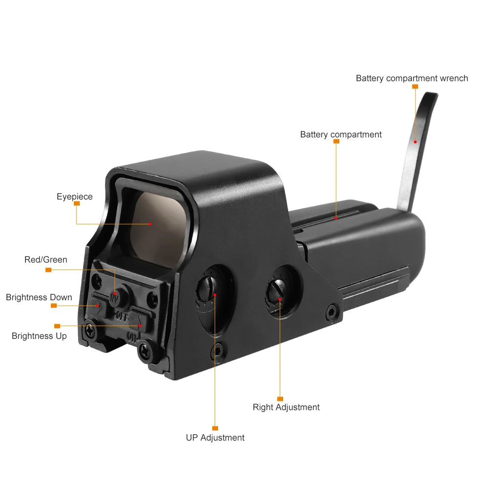 Bestsight Tactical Holographic Reflex Sight Scope For Hunting Rifles