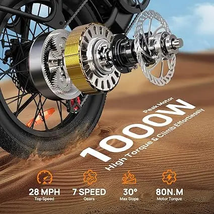 Urlife E20 1000W Electric Bike Features Removable Lithium Battery