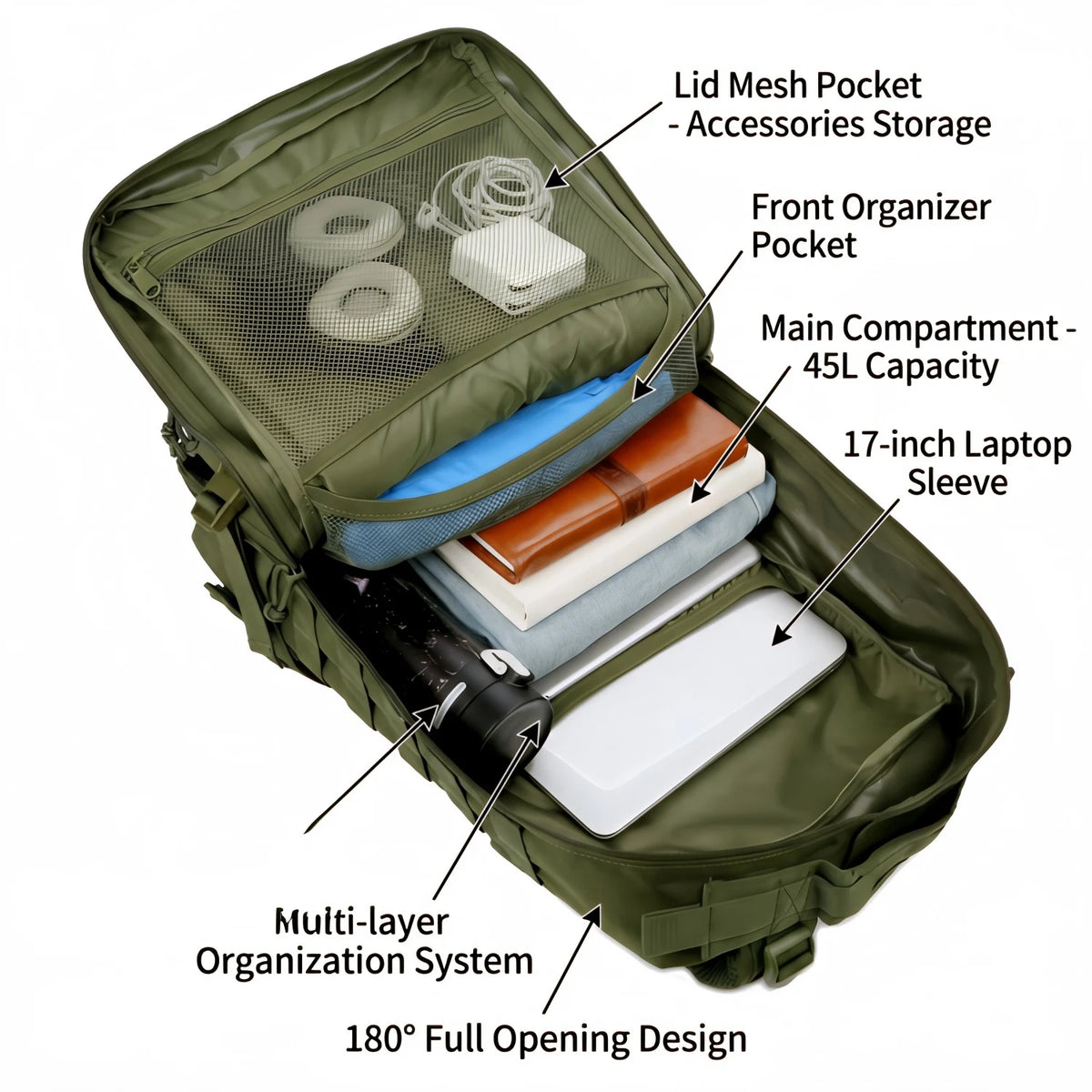 ReFire Gear Tactical Hunting Backpack Featuring Molle Storage And Durability