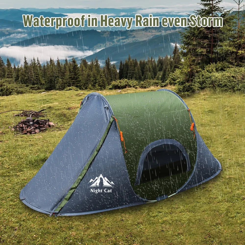 Night Cat Instant Pop Up Waterproof Outdoor Camping Tent