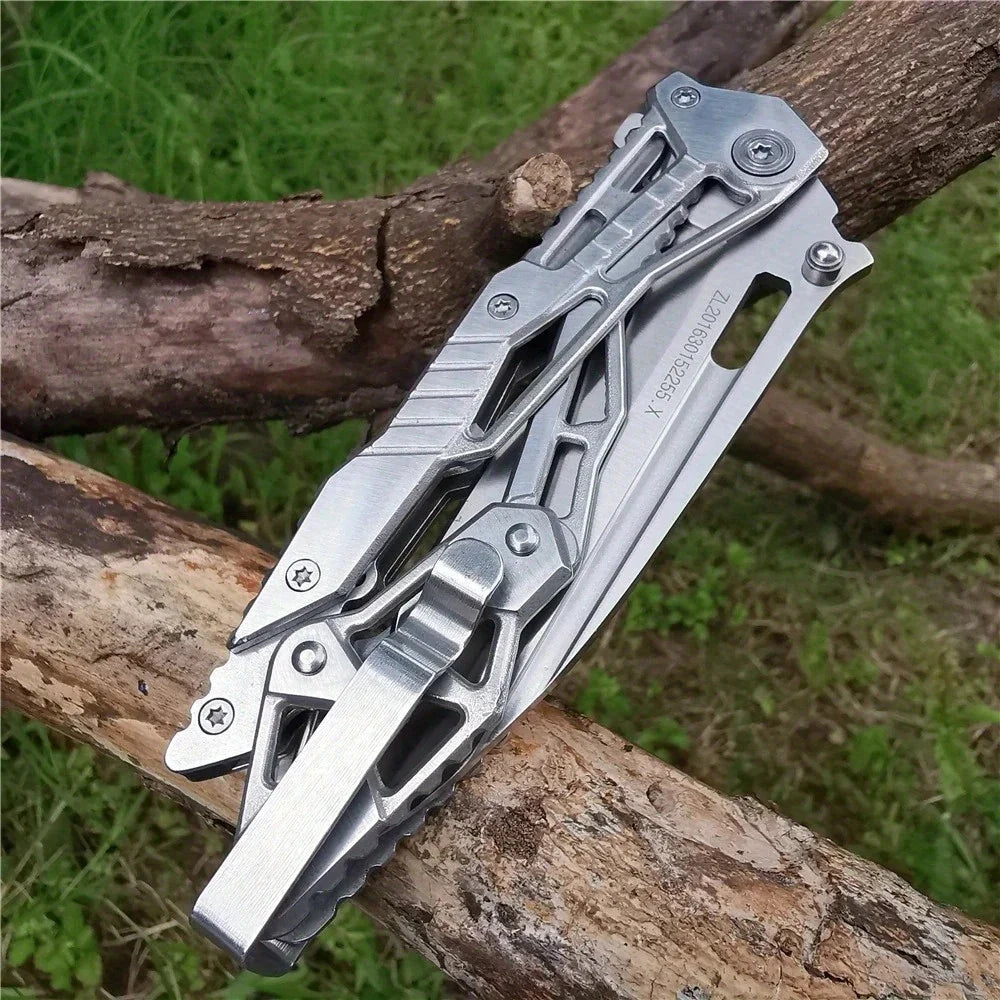 Doom Stainless Steel Folding Pocket Knife For Outdoor Survival Hunting