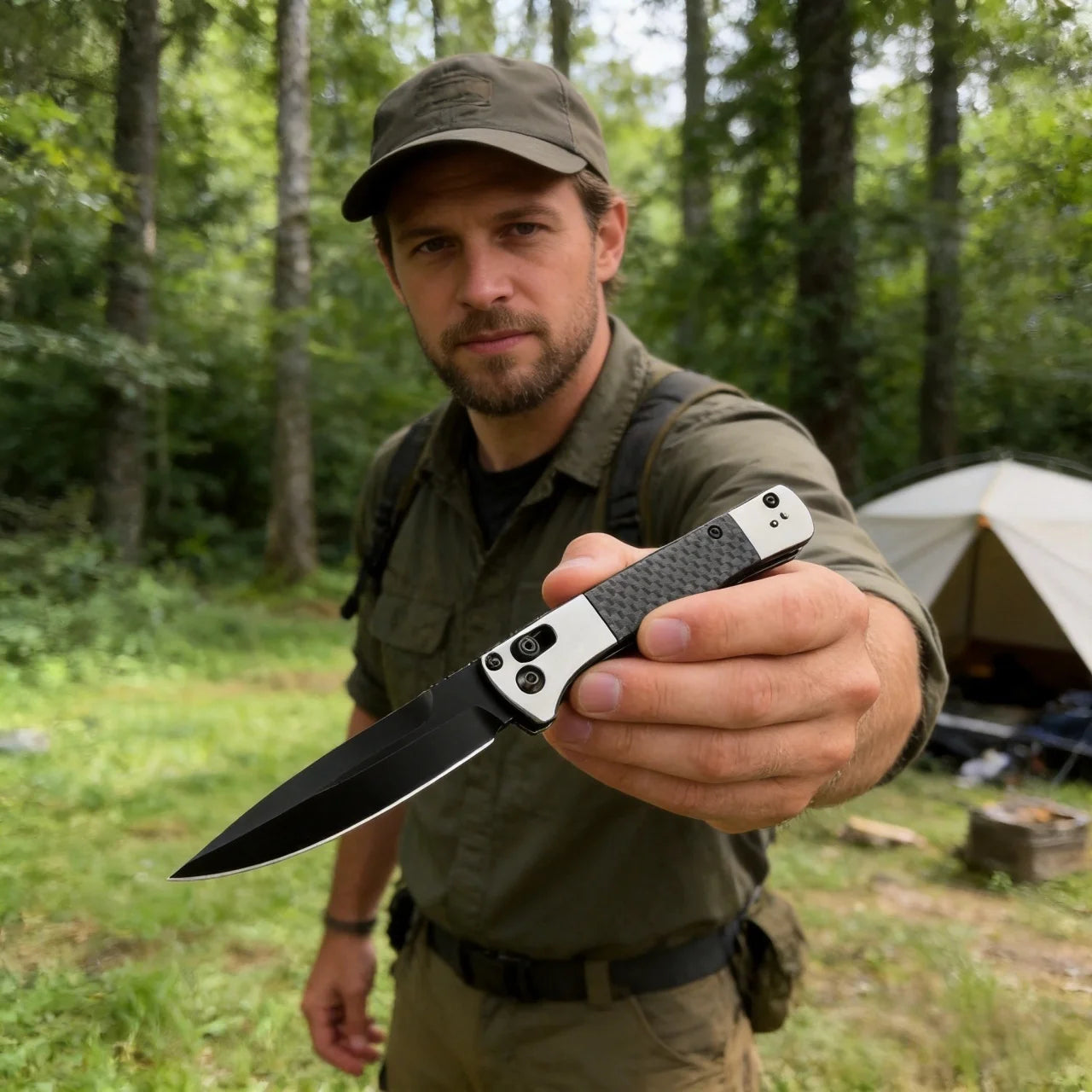 HX Outdoors S90V Axis Lock Folding Knife For EDC Outdoor
