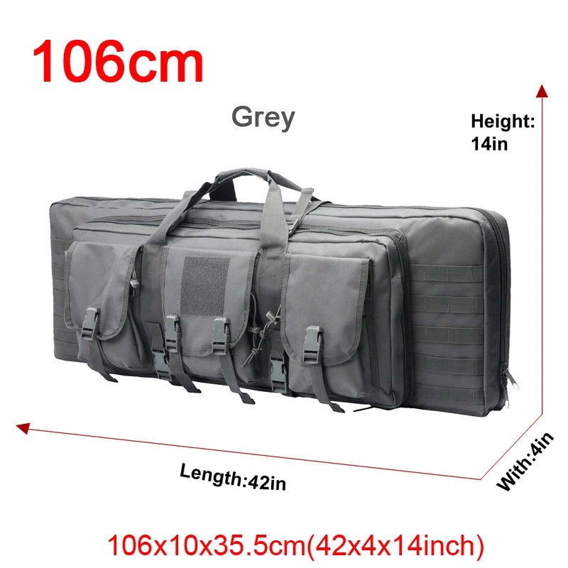 LQARMY Tactical Double Rifle Case Molle Hunting Airsoft Backpack