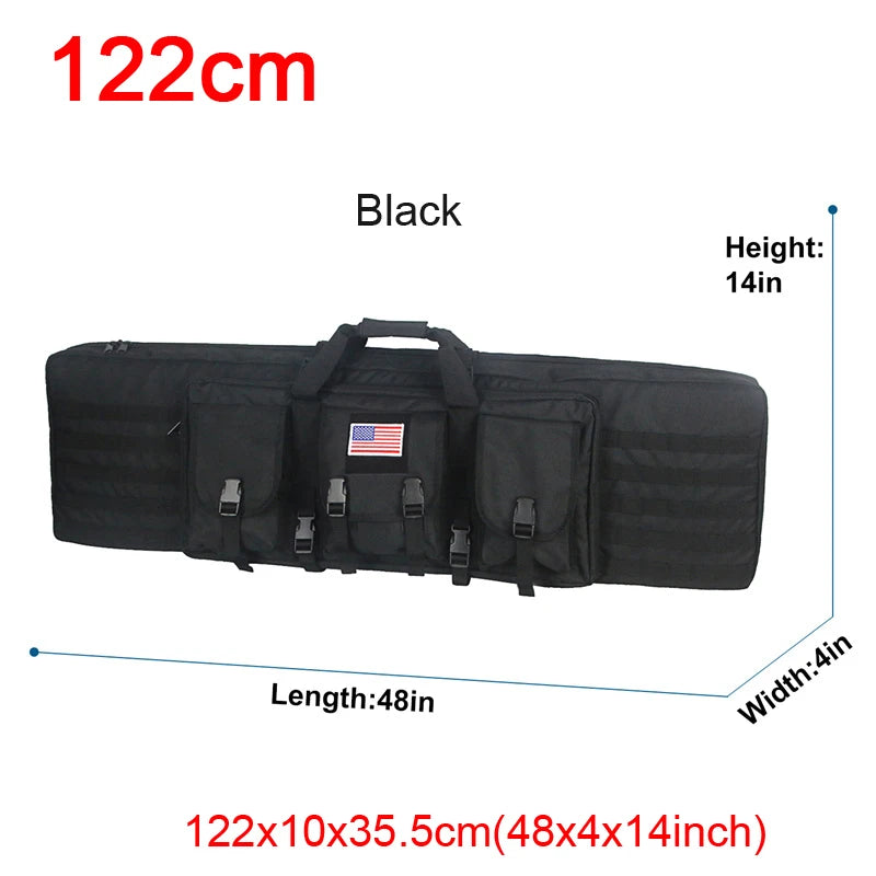 LQARMY Tactical Double Rifle Case Molle Hunting Airsoft Backpack