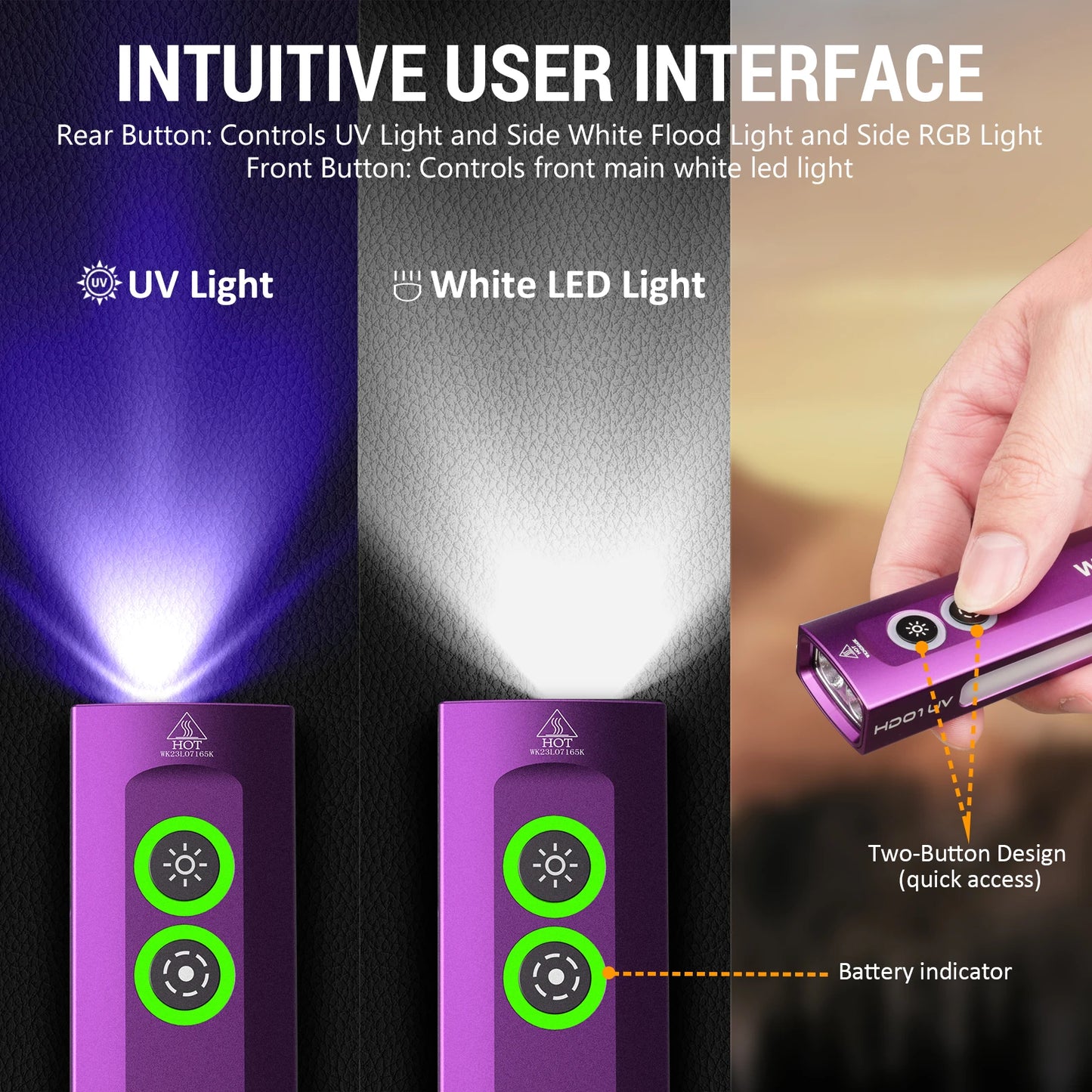 Wurkkos HD01 EDC Flashlight With 1200 Lumens And IP65 Waterproof