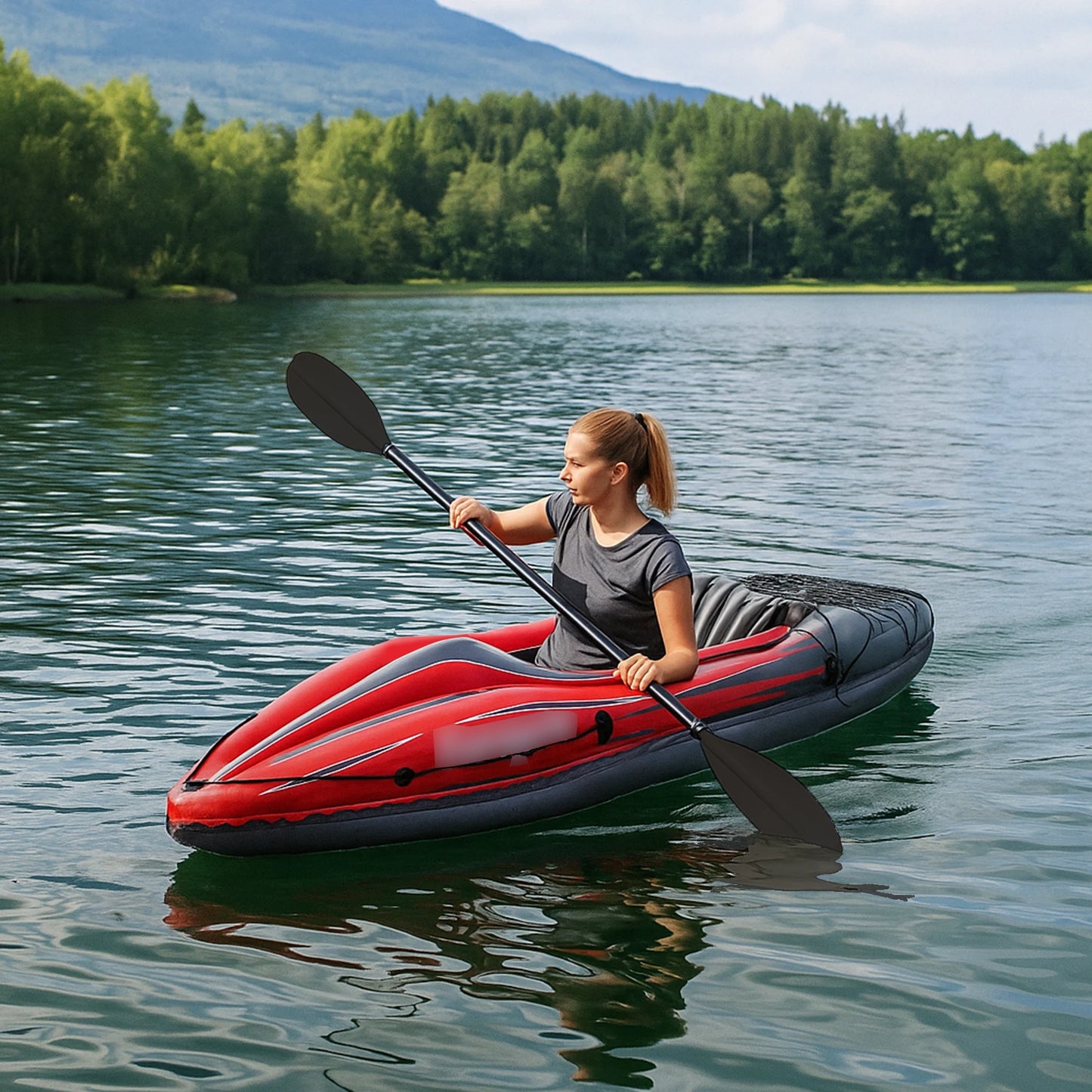 HHSJZWCY Inflatable Fishing Kayak Canoe With Accessories