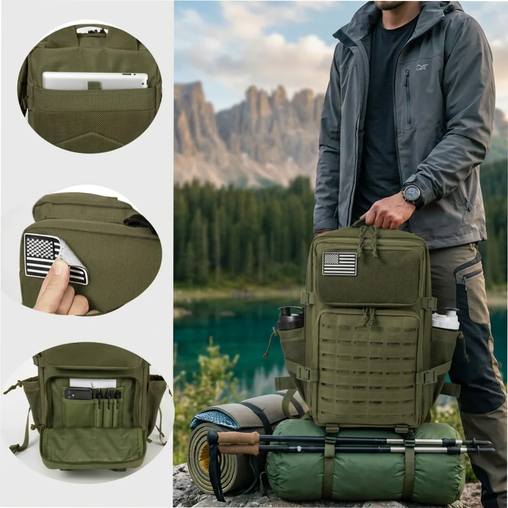 ReFire Tactical Hunting Backpack With Molle Webbing And Cup Holder