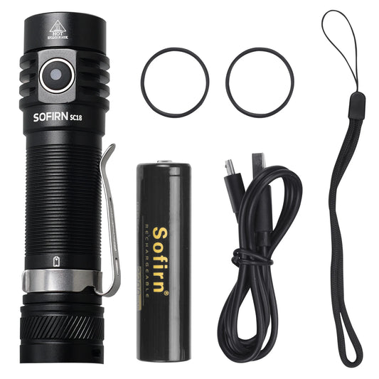 Sofirn SC18 1800lm SST40 USB C Rechargeable Pocket Lantern Flashlight