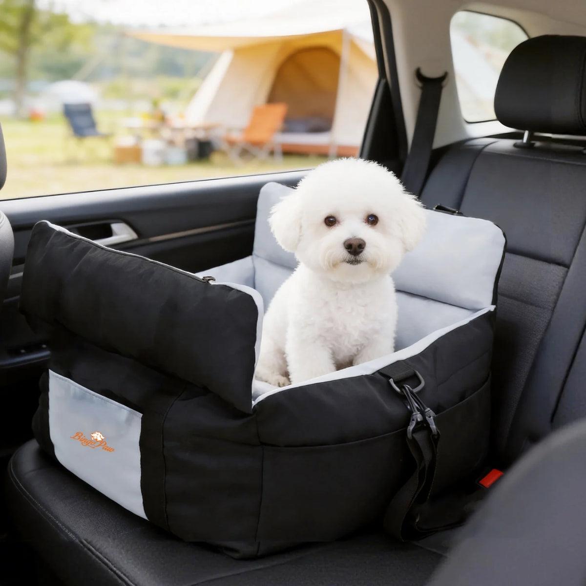 Soft Dog Car Seat Travel Carrier With Safety Belt Pocket