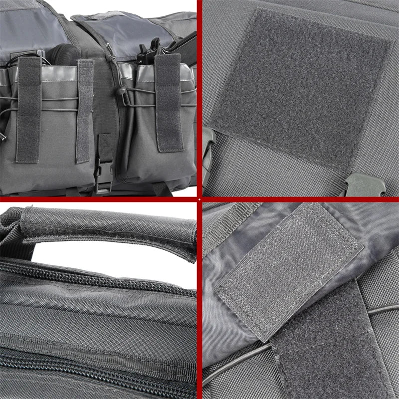 LQARMY Tactical Double Rifle Case Molle Hunting Airsoft Backpack