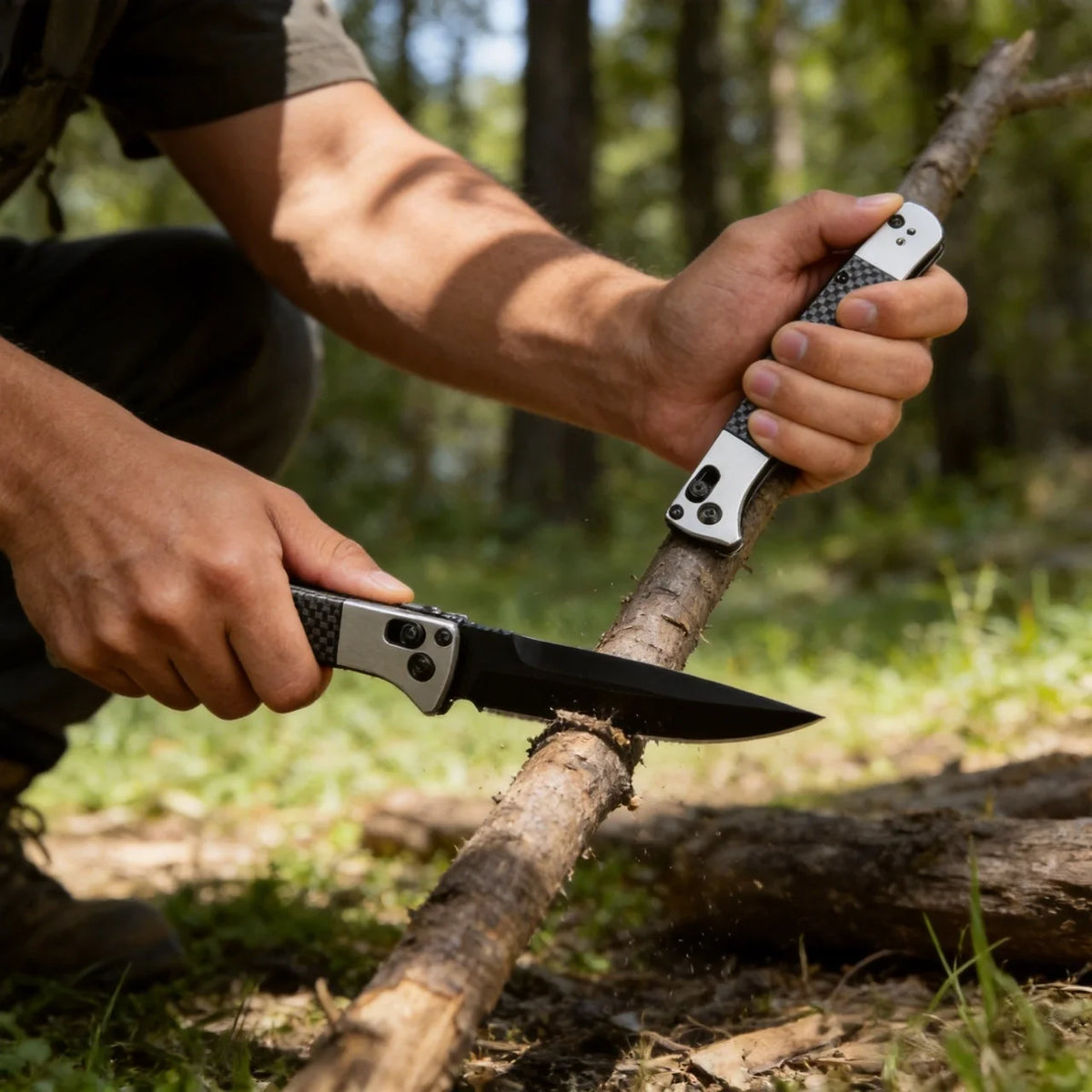 HX Outdoors S90V Axis Lock Folding Knife For EDC Outdoor