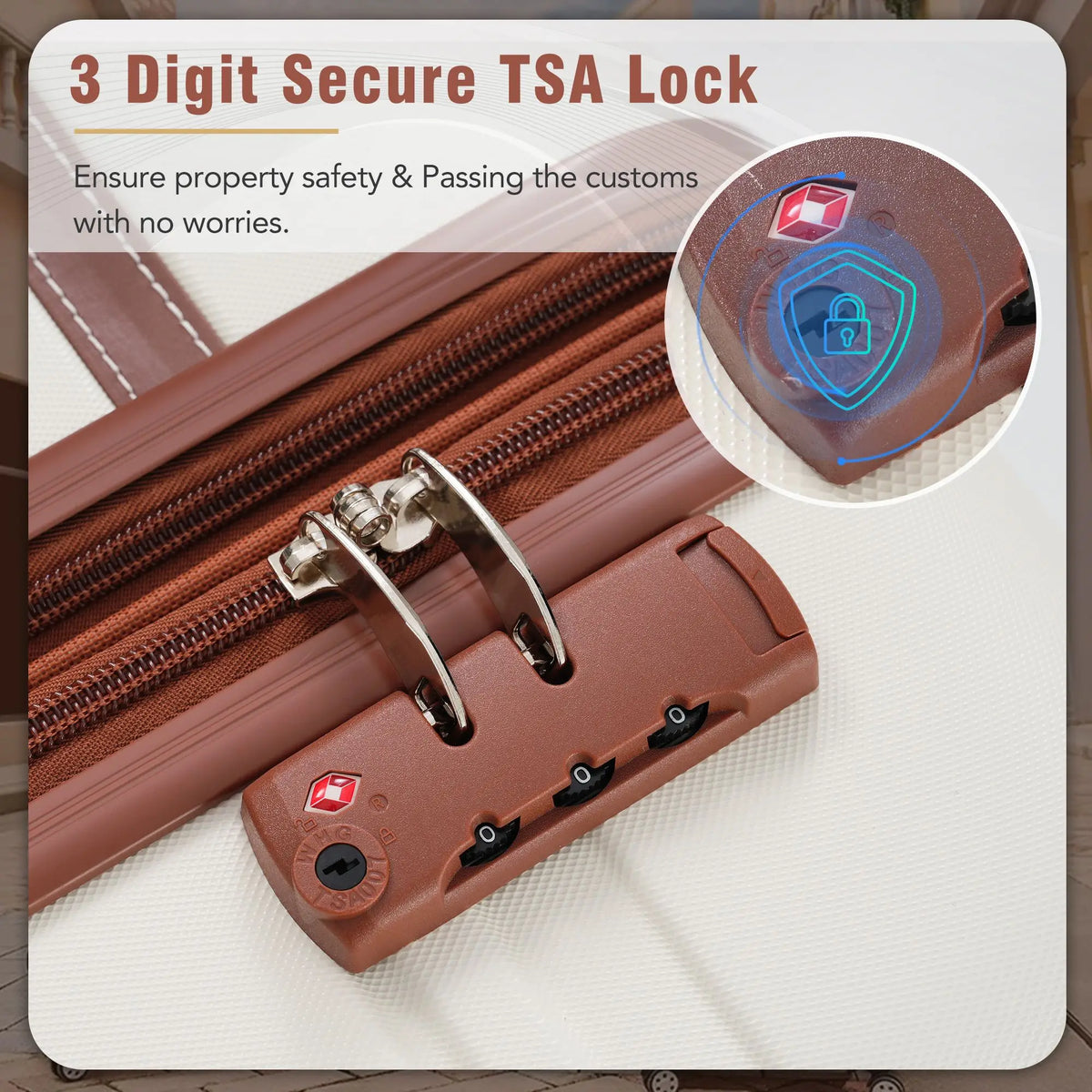 Oeny Four Piece Hardshell Spinner Luggage Set With TSA Lock