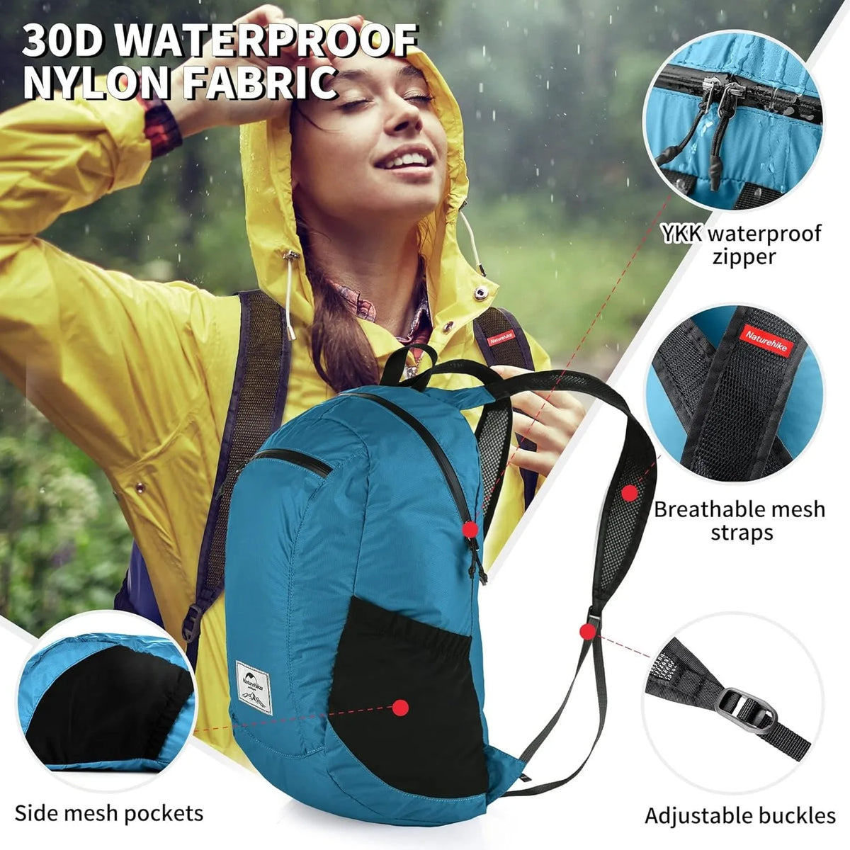 Naturehike Lightweight Waterproof Hiking Backpack For Daily Trekking