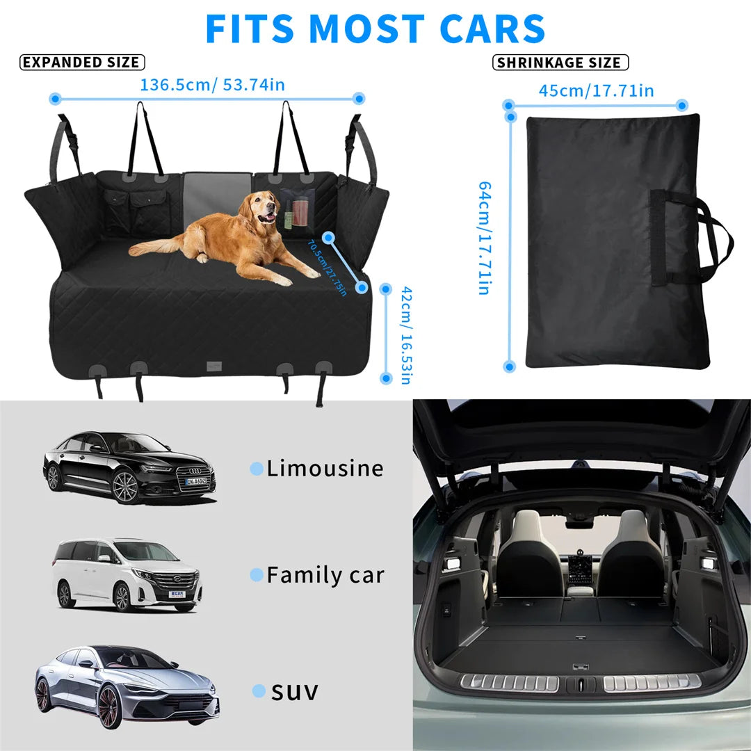 BINGOPAW Waterproof Dog Car Seat Cover Extender Travel Hammock